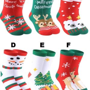 SOCKS - Christmas Socks for Kids Boys Girls Thick Cotton Holiday Socks 5-7Y