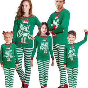 Christmas Matching Family Pajamas Sets Merry Elf Christmas Pajamas