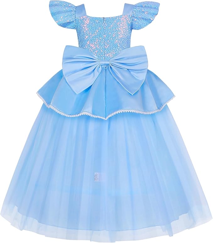 Girls Cinderella Blue Princess Costume Dress with Accessories SIZE 11-12 - Image 5