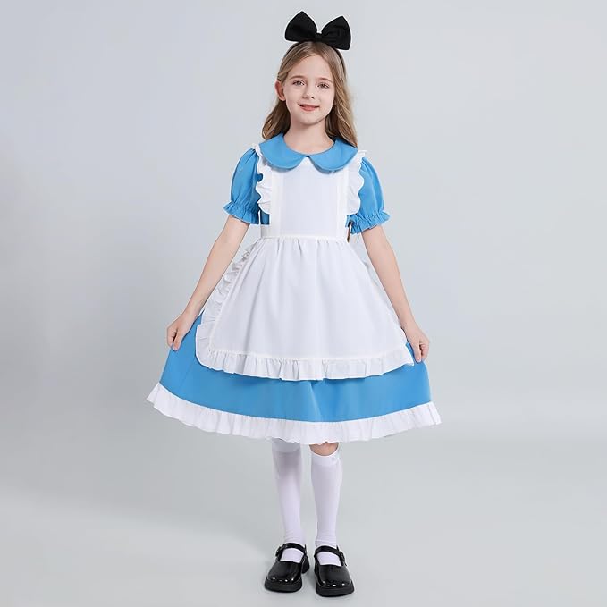 Storybook Girls Wonderland Blue White Alice Dress SIZE 13-14 - Image 4