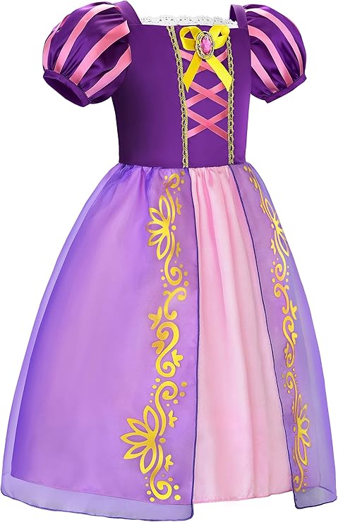 Girls Purple Princess Rapunzel Costume set SIZE 10-12 - Image 3