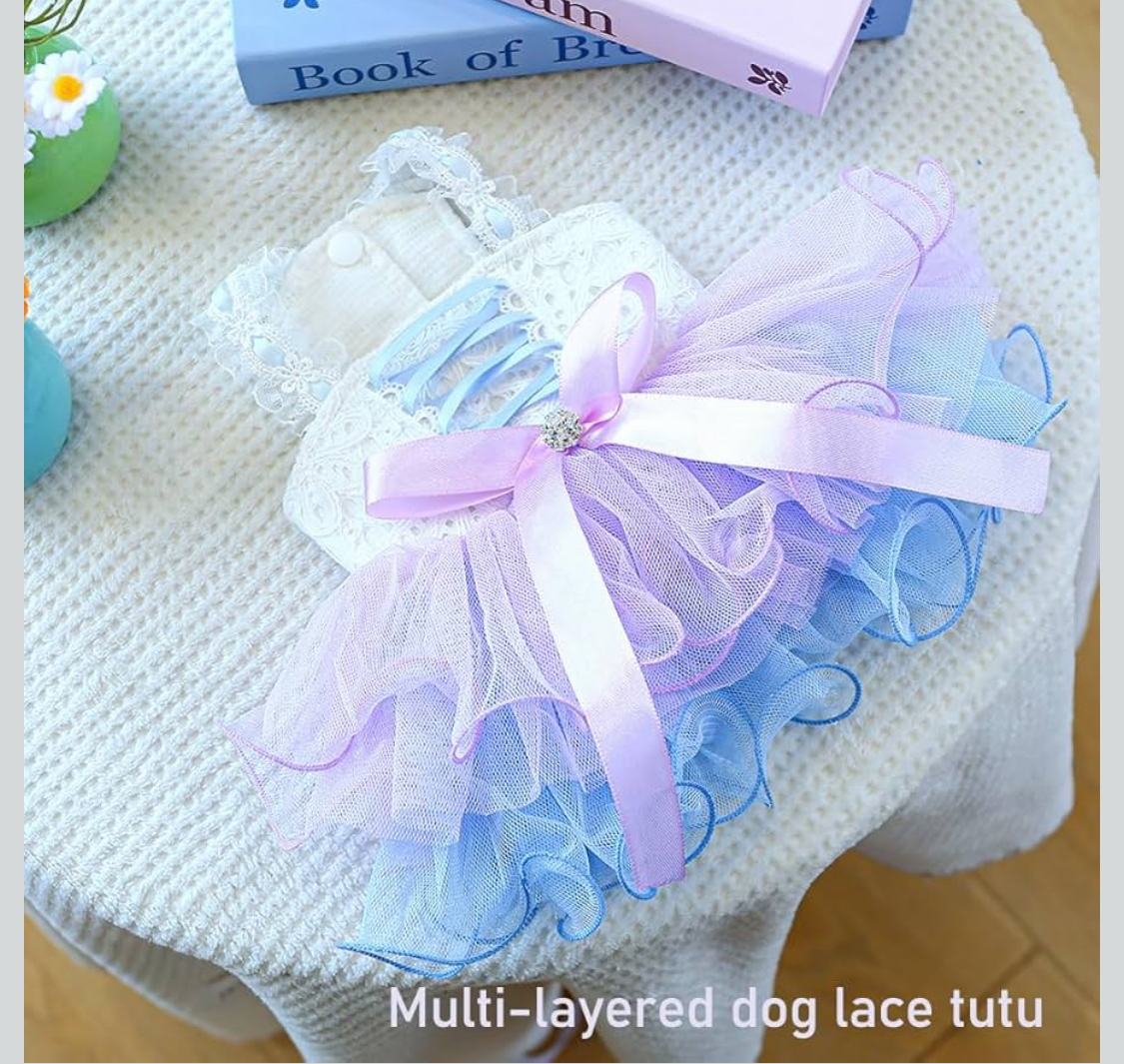 Small Dog Dress with Bow Knot Sleeveless - SIZE SMALL - Image 3