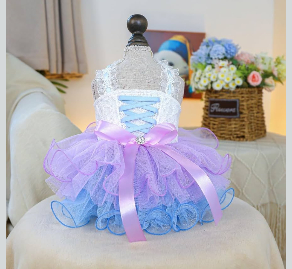 Small Dog Dress with Bow Knot Sleeveless - SIZE SMALL - Image 5