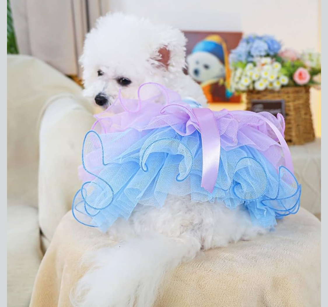 Small Dog Dress with Bow Knot Sleeveless - SIZE SMALL - Image 6