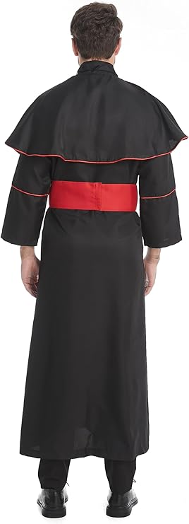 Mens Priest Costume Clergy Robe Praise Worship Robes Priest Outfit SIZE LARGE - Image 4