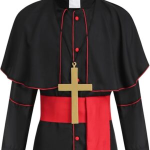 Mens Priest Costume Clergy Robe 6