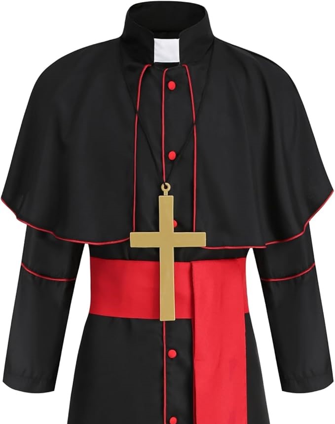Mens Priest Costume Clergy Robe Praise Worship Robes Priest Outfit SIZE LARGE