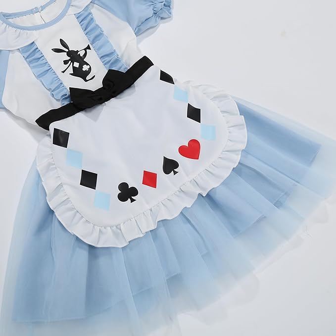 Storybook Girls Wonderland Dress with Headband and Stockings SIZE 7-8 - Image 3