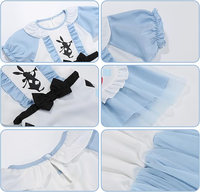 Storybook Girls Wonderland Dress with Headband and Stockings SIZE 7-8 - Image 2