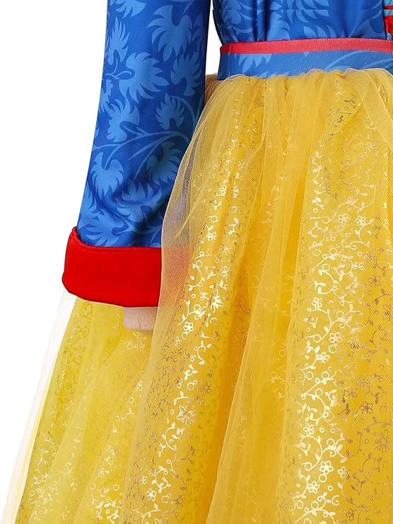 Princess Snow White Inspired Dress Up Costume with accessories SIZE 11/12 - Image 4