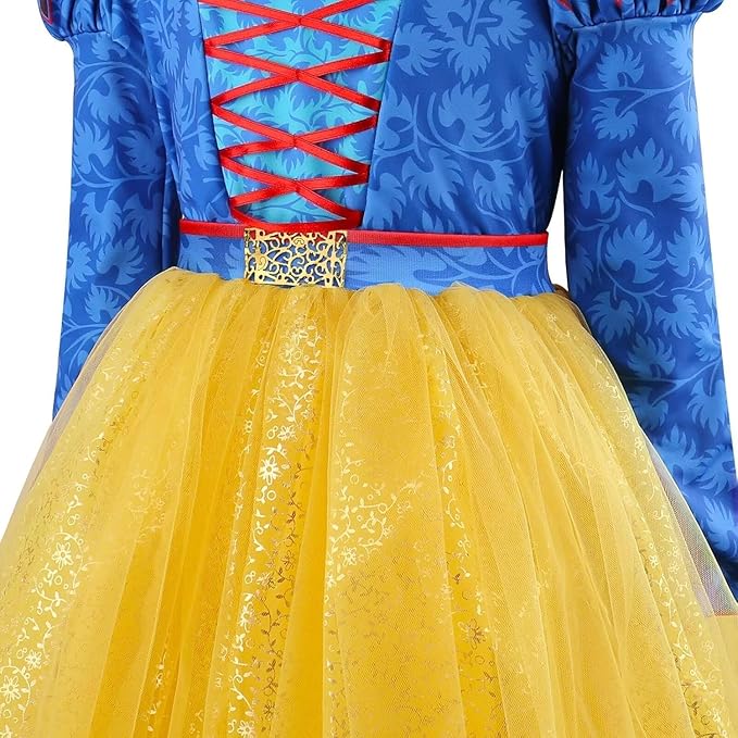 Princess Snow White Inspired Dress Up Costume with accessories SIZE 11/12 - Image 3