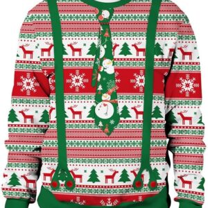 Ugly Couples Christmas Sweatshirt - green tie