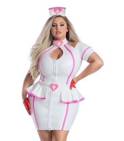 SEXY NURSE - Plus Size Pink Nurse Costume for Women SIZE 1X