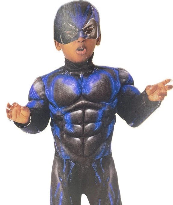 SUPERHERO Boy – Marvel Avengers Black Panther Halloween Costume with Muscle Chest Toddler (2T-3T)