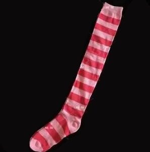 SOCKS - Over Knee Striped - ROSE+LT PINK