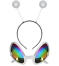 Alien Glasses and Martian Antenna Headband