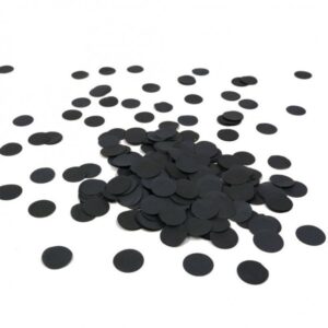 CONFETTI - Round Tissue Paper Confetti HALF INCH 20g - BLACK