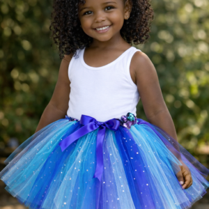 CUSTOM MADE Child tutu – TODDLER Blue Purple Sparkle Tutu Fits (3yrs)
