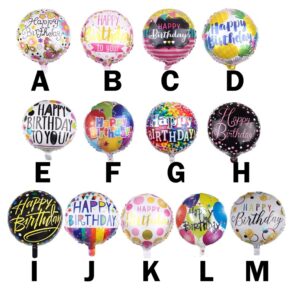 PARTY DECORATIONS - Happy Birthday Party Aluminum Foil Balloons 18"