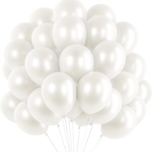 BALLOONS - Latex 12inch - 10 Pack - PEARL WHITE Balloon