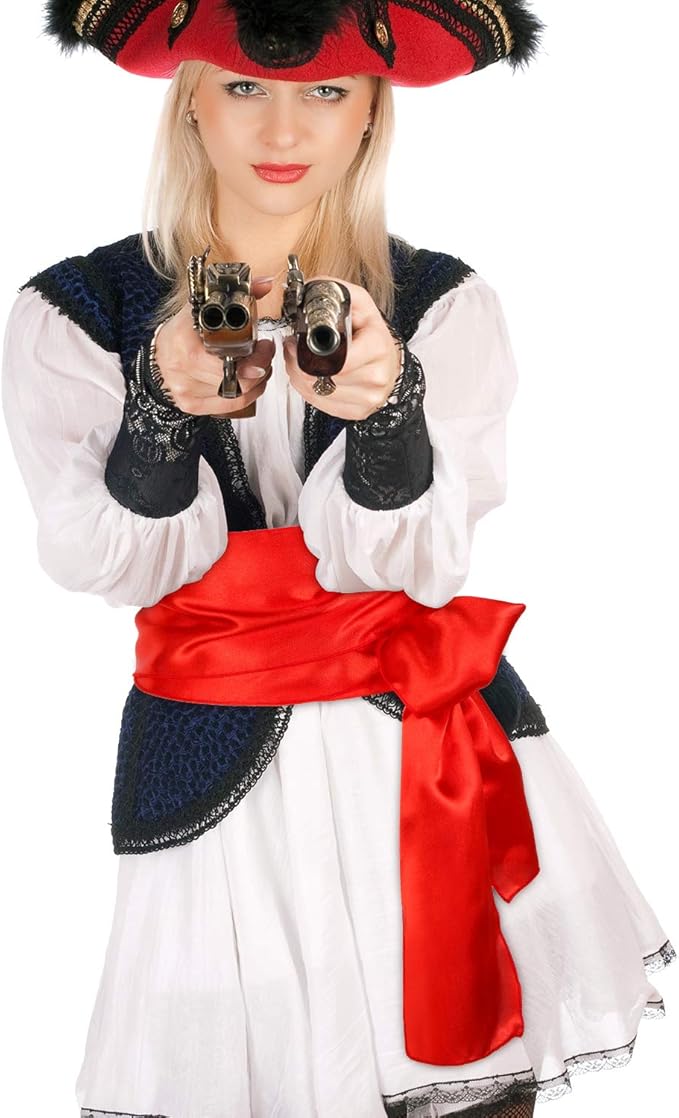PIRATE SASH - Pirate Desert Prince Long Silk Sash - Image 5