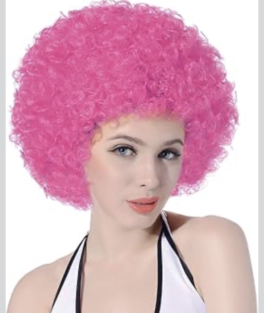 Unisex Afro Wig - Short Kinky Curly Afro Wig - PINK