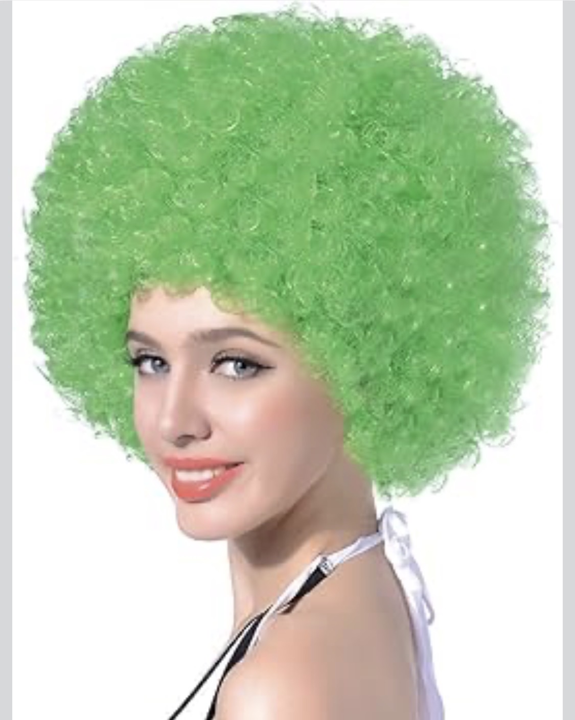 Unisex Afro Wig - Short Kinky Curly Afro Wig - GREEN