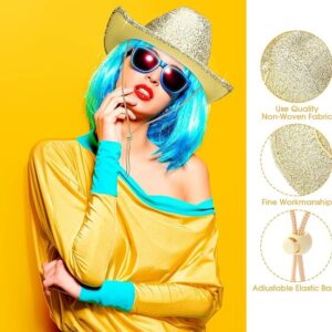 Western Glitter Sparkly Adults Cowboy Hat - Light Gold