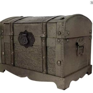 Pirate Treasure Chest - Wooden Retro Pirate Treasure Chest