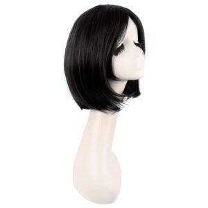 BOB WIG - 12 Inch/30 cm Fashion Unisex Short Straight Beauty Wig (BLACK)