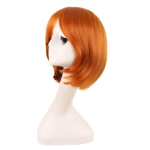 BOB WIG - 12 Inch/30 cm Fashion Unisex Short Straight Beauty Wig (LIGHT ORANGE)