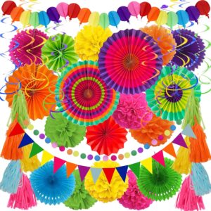 PARTY DECORATIONS - 41 Pcs Multicolor Fiesta Mexican Theme Cinco De Mayo