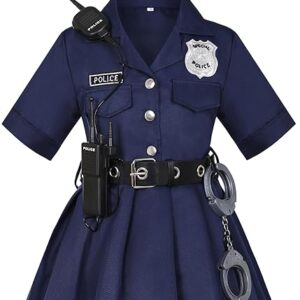 Career Day POLICE – Girls Police Officer Uniform Costume SIZE: 11-12 Years