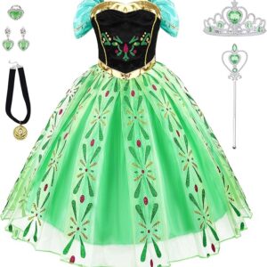 Disney's Frozen Deluxe Anna Luxury Green Princess costume Dress