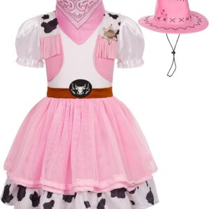 WESTERN THEME - Deluxe Cowgirl Costume for Girls Western Rodeo Dress Up Outfit SIZE 3-4
