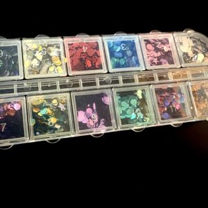 Holographic Color Shift Glitter - 12PC CHUNKY GLITTER SET
