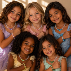 2PC GIRLS BEAD NECKLACE AND BRACELETS SETS