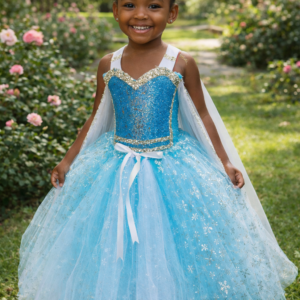 CUSTOM MADE Child tutu Gown - Deluxe Elegant Frozen inspired Princess Tutu Gown SIZE: Fits 4-6yrs