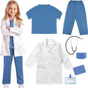 Career Day DOCTOR - BOYS GIRLS Deluxe BLUE Doctor Costume for Kids