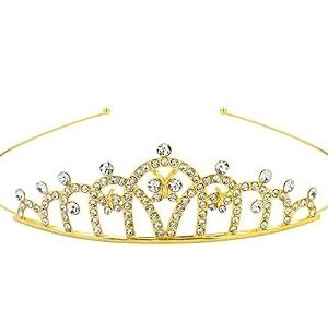 GOLD Tiara Crystal Rhinestone Headband 26