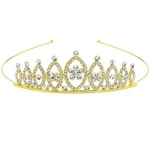 GOLD Tiara Crystal Rhinestone Headband 31