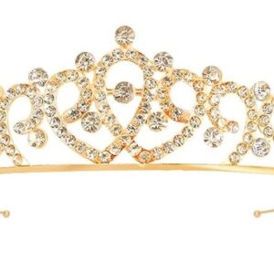 GOLD Tiara Crystal Rhinestone Headband 32