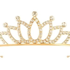 GOLD Tiara Crystal Rhinestone Headband 34