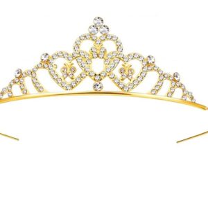 GOLD Tiara Crystal Rhinestone Headband 35