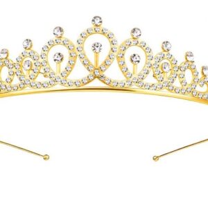 GOLD Tiara Crystal Rhinestone Headband 37