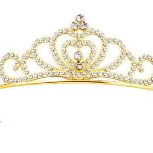GOLD Tiara Crystal Rhinestone Headband 38