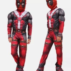 SUPERHERO Boy – Kids Marvel Deadpool Muscle Costume SIZE LARGE(10-12)