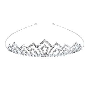 SILVER Tiara Crystal Rhinestone Headband 18