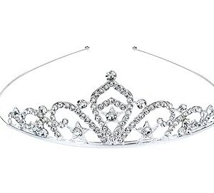 SILVER Tiara Crystal Rhinestone Headband 21