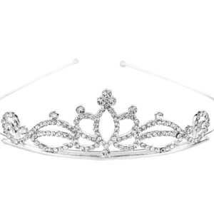 SILVER Tiara Crystal Rhinestone Headband 22